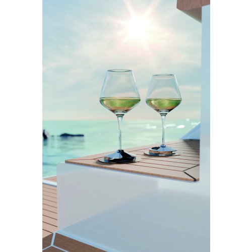 SEASIP Stainless steel holder - antislip gold finish base - for stemmed wine glasses - 9081280 4 - 9081280