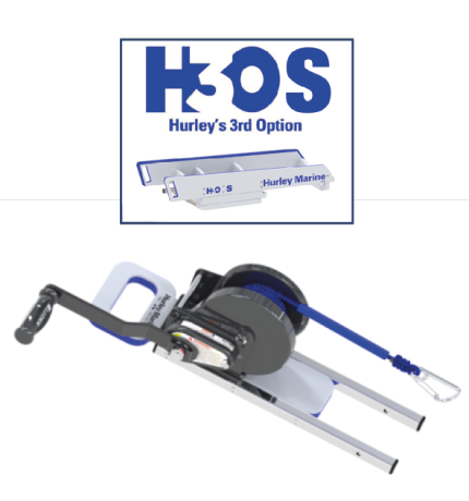 Hurley H3OS Davit with hand winch