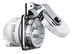 Nema-16a-Shore Power Inlet, Stainless Steel, 16a/230v, Earthed, Threaded Sealing Cover, Ip56 - 9089305 - 9089305