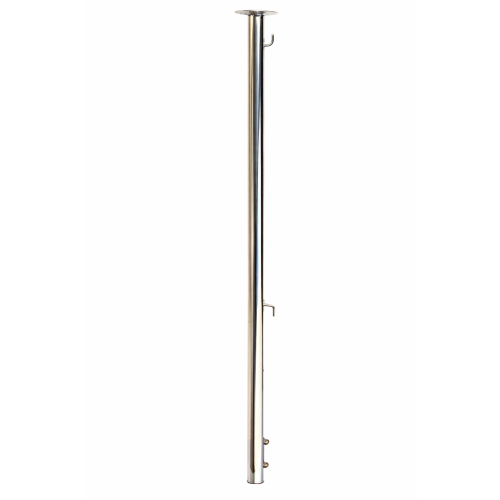 Stainless Steel Flag Pole, L=1m &Oslash;25mm, With 2 Hooks And Click System - 913816 - 913816