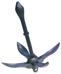 Galvanized Steel Folding Grapnel Anchor, 1,5kg - 916001 72dpi - 916001