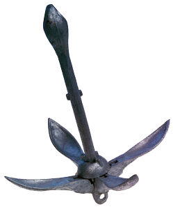 Galvanized Steel Folding Grapnel Anchor, 15kg - 916015 72dpi - 916015