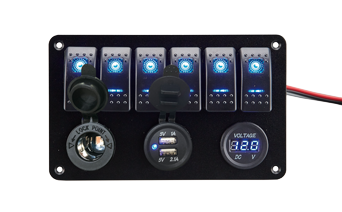 Gang Rocker Switch panel with Voltmeter + USB + Powersocket - A6sw11b134010 72dpi 1 - 9078612