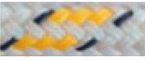 Allcord-18, Double Braided Sheet Line, &Oslash;6mm, White With Yellow/Black Tracer Thread, 200m - Al1806 g - AL1806/GE