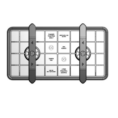 Rectangular Nautylus Hatch; 306x436 mm White - Art6886 285x540 vista inferiore 2 - 9012180