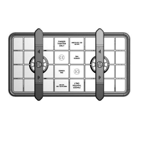 Rectangular Nautylus Hatch; 306x436 mm White - Art6886 285x540 vista inferiore 2 - 9012180