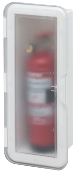 Plastic Fire Extinguisher Holder With Transparent Lid, 430x180x110mm - Brandblusser - 484210