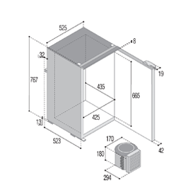 Built-In Refrigerator 'Sea Classic', Model 'C130l', 133l - C130l 72dpi - 9075600