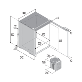 Built-In Refrigerator 'Sea Classic', Model 'C42l', 40l - C42l 72dpi - 9075510