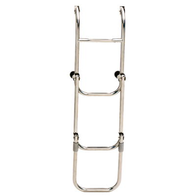 Stainless Steel Bathing Ladder, 4-Steps, With Adjustable Transom Support, Unfolded 260x1030mm, Tube &Oslash;20mm - C7075 - C7075