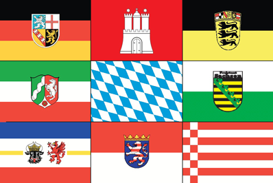 Allpa Rheinland-Pfalz Flag 20x30cm - Deelstaatvlaagen de - RP2030