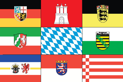 Nordrhein-Westfalen Flag 20x30cm - Deelstaatvlaagen de - NRW2030