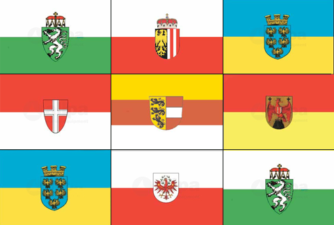Allpa Burgenland Flag 20x30cm - Deelstaatvlaggen oostenrijk 1 - BU2030