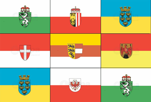Tirol Flag 20x30cm - Deelstaatvlaggen oostenrijk 1 - TIR2030