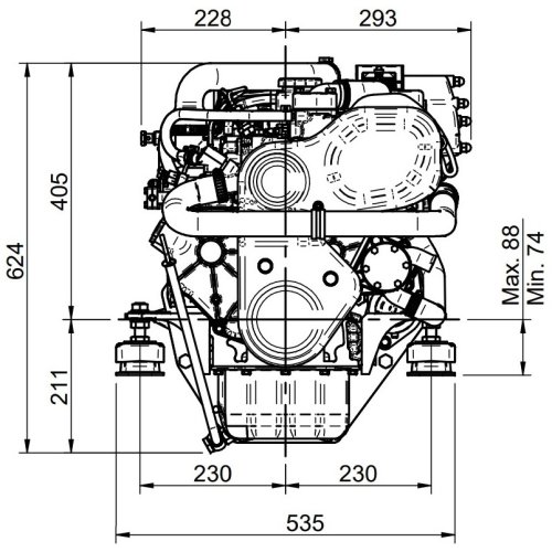 Solé Marine Diesel Engine Mini 55 Turbo With Technodrive Seaprop Saildrive, R=2.15:1 - E 1212 02 1 - 9022209