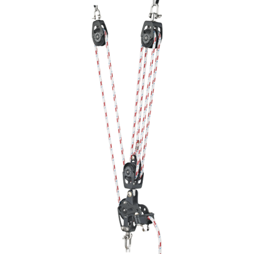 Antal  Mainsheet Tackle 6:1 - for &Oslash;10mm sheet, complete with sheaves &Oslash;60 & &Oslash;50mm, SWL 800kg - E660 - E6/60