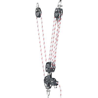 Antal  Mainsheet Tackle 7:1 - for &Oslash;10mm sheet, complete with sheaves &Oslash;60 & &Oslash;50mm, SWL 800kg - E7 - E7/60
