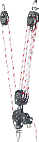 Antal  Mainsheet Tackle 7:1 - for &Oslash;10mm sheet, complete with sheaves &Oslash;60 & &Oslash;50mm, SWL 800kg - E760 - E7/60