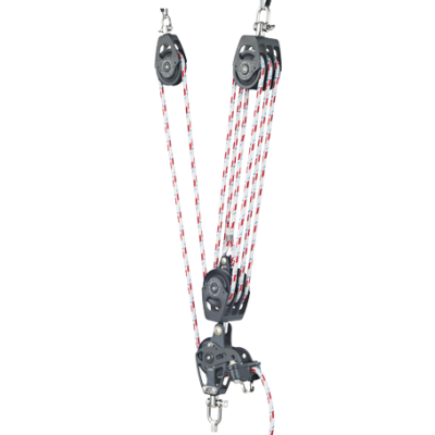 Antal  Mainsheet Tackle 8:1 - for &Oslash;10mm sheet, complete with sheaves &Oslash;60 & &Oslash;50mm, SWL 800kg - E8 - E8/60