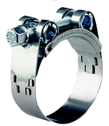 Stainless Steel Hose Clamp With Bolt, 40-43mm, Width 20mm, Thickness 0,8mm (Per Piece) - Fa2605 72dpi - FA2605
