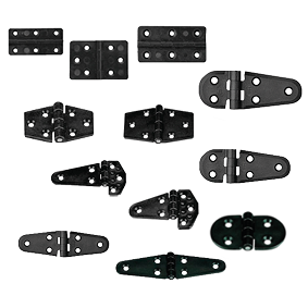 Polyamide Plastic Hinge, Double Oval Black, 135x40mm, 270&deg; - Gp 1616672 - 1643674