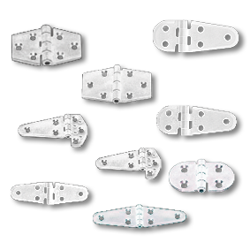 Polyamide Plastic Hinge, With Resistance White, 80x60mm, 270&deg; - Gp 1643646 1 - 1643658