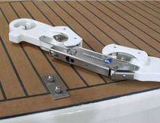 Hurley H2o Davit System 10" Mount Hard Bottom Black W/Foot Plate To Perm. Mount To Swim Platform - H2o dinghy davit 1 72dpi 7 - 9084925