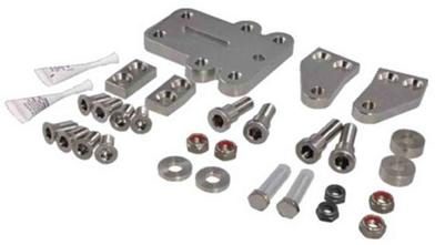 Seastar Hardware Kit Tournament 2, Triple Engine, Dual Cylinder With Front Mount Plate - Ha6806 - HA6806