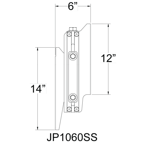 Seastar Mechanic Jackplate Powerlift, 6" Setback, Manual - Jp1060ss 02 - JP1060SS