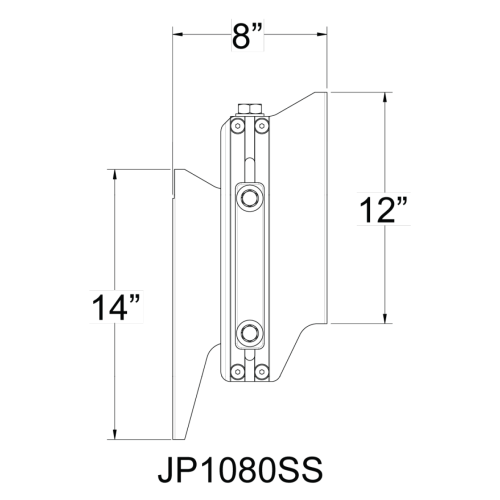 Seastar Mechanic Jackplate Powerlift, 8" Setback, Manual - Jp1080ss 02 - JP1080SS
