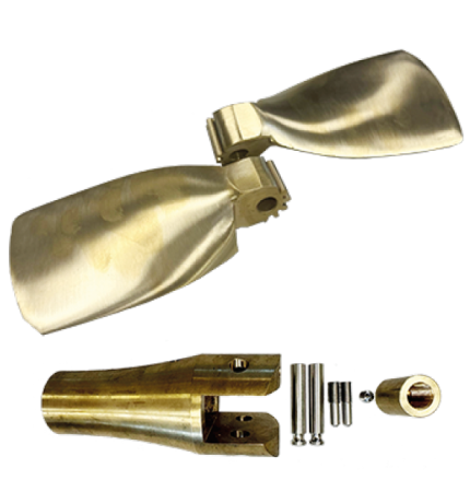 Folding propeller and hub loose