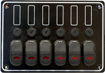 Aluminum Circuit Panel, 12v, 133x190mm, 6-Position - L0610067 72dpi - L0610067