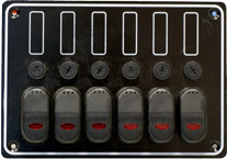 Aluminum Circuit Panel, 12v, 133x190mm, 6-Position - L0610067 72dpi - L0610067