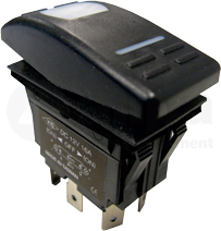 Waterproof Switch With Led-Indicator, 5-Poles, (On)-Off-On, 15a/12v - L061012301 0 72dpi - L061012501