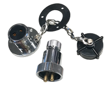 allpa chromed-brass watertight connectors