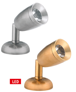Led Wall-Reading Light (Mini), Brass, 8-30v/1,2w, Led 1x 1w, H=84mm - L4400001 - L4400001