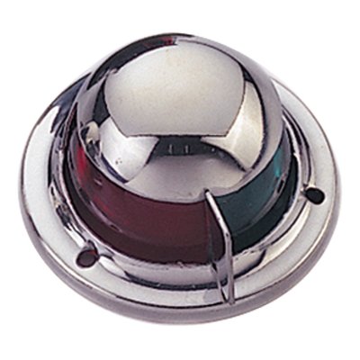 Navigation Light, 2-Colors, 12v/3w, 2x 112,5&deg;, Stainless Steel Housing With Red/Green Lens - L4400153 72dpi - L4400153