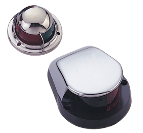 Navigation Light, 2-Colors, 12v/3w, 2x 112,5&deg;, Stainless Steel Housing With Red/Green Lens - L4400153 - L4400153