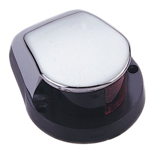 Navigation Light, 2-Colors, 12v/5w, 2x 112,5&deg;, Chrome Housing With Red/Green Lens - L4400154 72dpi - L4400154