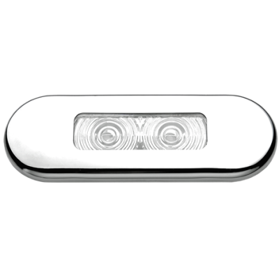 Led Courtesy Light, Plastic, Built-In, With Stainless Steel Rim, 12v/0,21w, Led 2x 0,2w, 86x31mm - L4400160 72dpi - L4400160