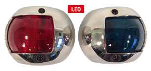 Navigation Light Green, Starbord, 112.5&deg;, Led 12v, Stainless Steel Body - L4400170 - L4400171