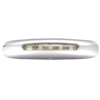 Led Courtesy Light, Chrome Plated Zinc Alloy, Built-On, 12v/0,4w, 5x Top Led, 80x18x16mm - L4400181 72dpi - L4400181