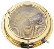 Brass Led Dome Light, Built-On, 12v/1,7w, Led 20x5&oslash;, H32mm, Cool White - L4400534 72dpi - L4400534