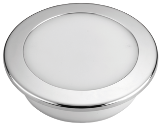 Plastic Led Ceiling Light With Stainless Steel Cover, &Oslash;107.8mm, Built-In, 12v/7,5w, Led 16x 5&oslash;, Warm White - L4400604 72dpi - L4400604