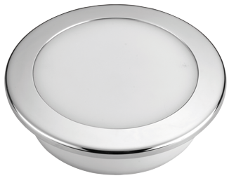 Plastic Led Ceiling Light With Stainless Steel Cover, &Oslash;107.8mm, Built-In, 12v/7,5w, Led 16x 5&oslash;, Warm White - L4400604 72dpi - L4400604