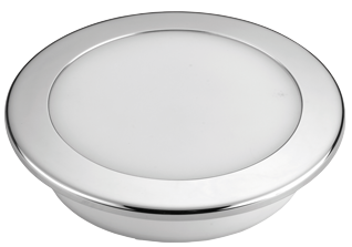 Plastic Led Ceiling Light With Stainless Steel Cover, &Oslash;155mm, Built-In, 12v/9,3w, Led 26x 5&oslash;, Warm White - L4400605 72dpi - L4400605