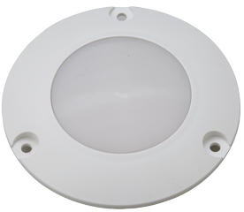 Plastic Led Ceiling Light, &Oslash;106,7mm, Built-In, 12v/2w, Led 5x 5&oslash;, Warm White, Ip67 - L4400607 72dpi - L4400607