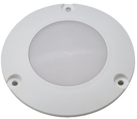 Plastic Led Ceiling Light, &Oslash;106,7mm, Built-In, 12v/2w, Led 5x 5&oslash;, Warm White, Ip67 - L4400607 72dpi - L4400607