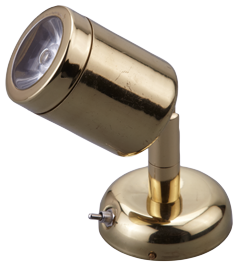 Led Wall-Reading Light (Mini), Brass, 8-30v/1,2w, Led 1x 1w, H=112mm - L4400821 72dpi - L4400821