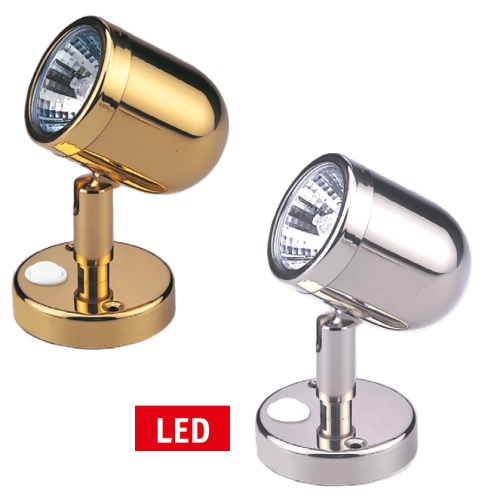 Led Wall-Reading Light (Mini), Stainless Steel, 12v, Led 12x 5&oslash;, H=109mm - L4400922 - L4400923